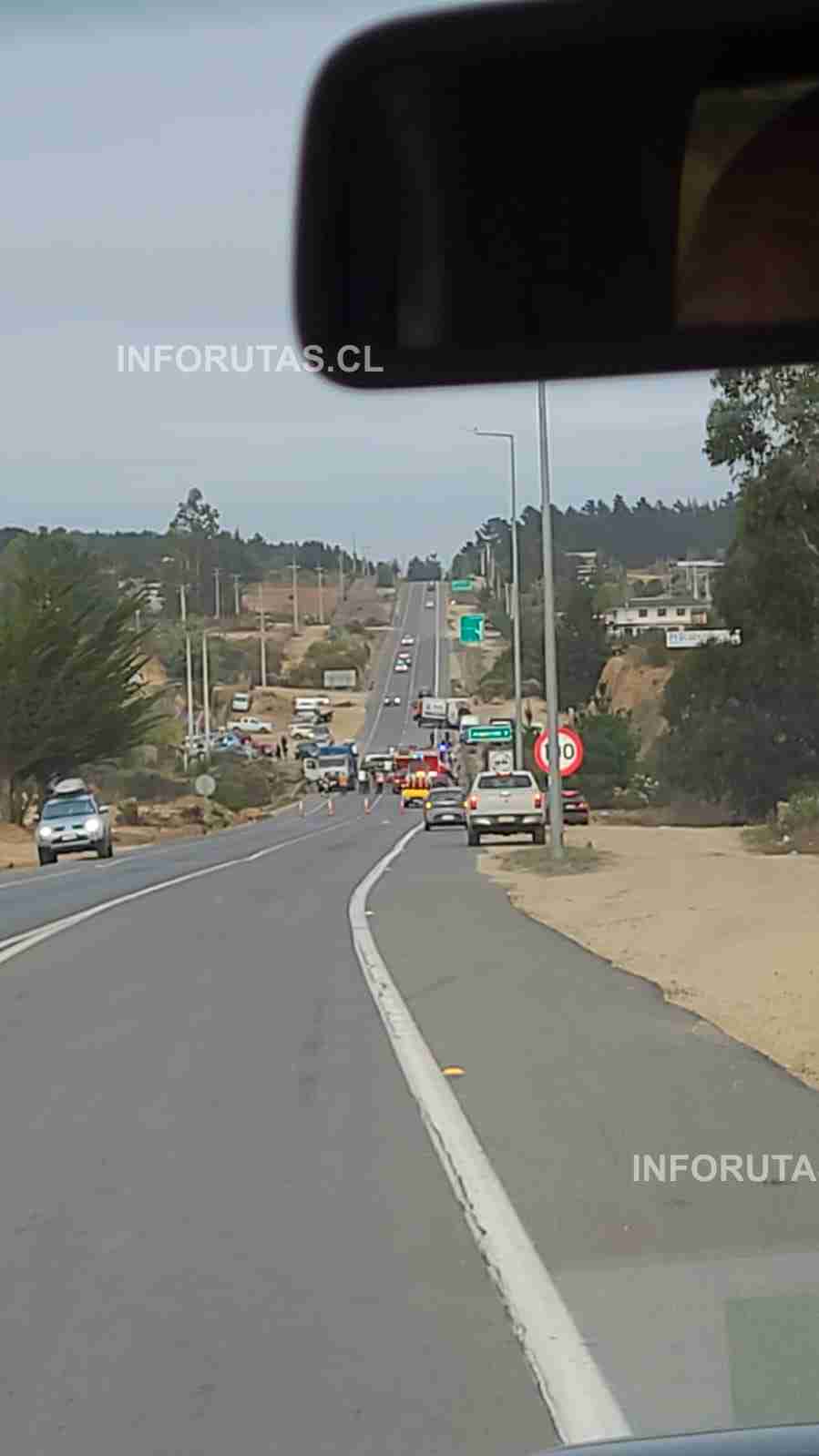 Accidente en ruta f-90, está cortada la ruta