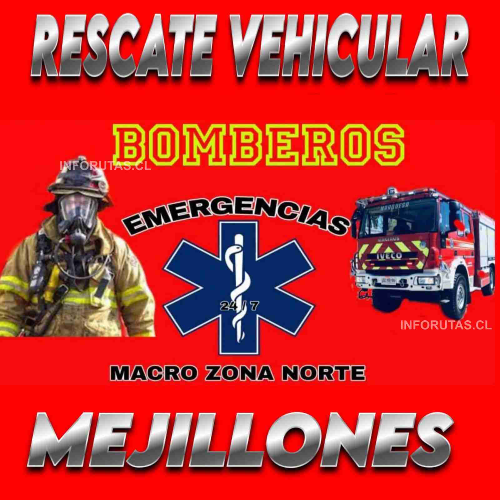 🔴📡🚒BOMBEROS DE MEJILLONES 
con sus Unidades de emergencia...